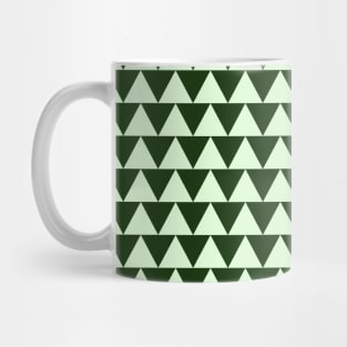 Pyramid Triangles - Olive Green and Lime Mug